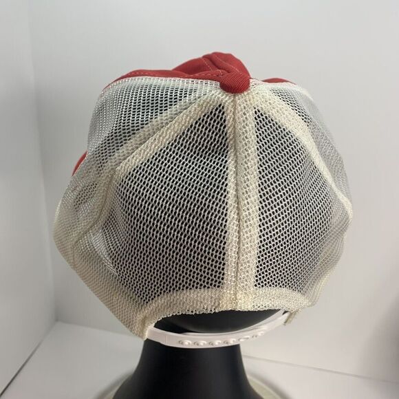 Vtg NW 1980 Trucker Hat L/XL Red Trucker Mesh Back Cap Embroidered Made USA READ - Picture 3 of 6